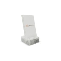 Birsppy Vertical Business Card Holder White Carrara Marble