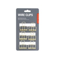 Kikkerland Or73Gd Gold Wire Clips Paperclips