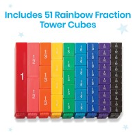 Hand2Mind Rainbow Fraction Tower Cubes Fraction Equivalency Math Blocks Montessori Math Materials For Kids Teacher Supplies