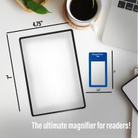 Magnipros Premium 3X 300 Page Magnifying Lens With 3 Bonus Bookmark Magnifiers For Reading Small Prints Low Vision Aids So