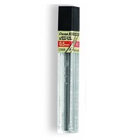 Pentel Lead Refills 05Mm 4B Black 12 Leads Per Tube C5054B Pack Of 3