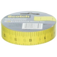 Scotch Brand Masking Tape Measure 94X20Yd 094 In X 20 Yds Multicolor