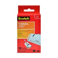 Scotch Thermal Laminating Pouches 24 X 42Inches Id Badge Without Clip 2 Pack 200Pouches Total Tp5852100