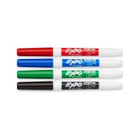 Expo Lowodor Dry Erase Markers Fine Point 12Pack Assorted Colors