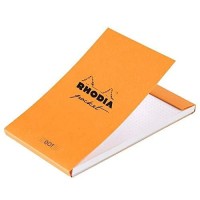 Rhodia 8550C Pocket Stapled Notepad Black Or Orange 75 X 12 Cm Dotted Dot 40 Detachable Sheets 80G Clairefontaine Pap