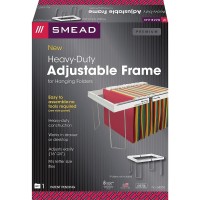 Smead Heavyduty Adjustable Hanging Folder Frame Letter Size White 16 To 24 1 Per Pack 64850