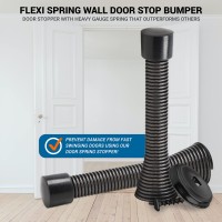 10 Pack Rok Hardware 3 76Mm Flexi Spring Heavy Duty Wall Door Stop Bumper Oilrubbed Bronze