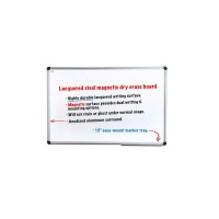 Floortex Viztex Lacquered Steel Magnetic Dry Erase Board 36 X 24 Aluminum Frame Fcvlm3624A