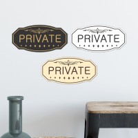 All Quality Victorian Private Wall Or Door Sign Durable Material Elegant Victorian Design Blackgold Small 3 X 6 1