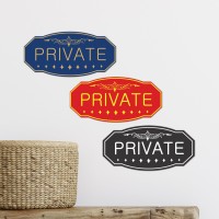 All Quality Victorian Private Wall Or Door Sign Durable Material Elegant Victorian Design Blackgold Small 3 X 6 1