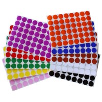 Color Coding Labels 34 Diameter 111617Mm Round Dot Stickers 10 Colors Combination Black White Red Green Yellow