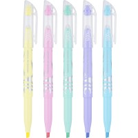 Pilot Frixion Light Pastel Erasable Highlighters Chisel Tip Pack Of 5 Pastel Blue Pink Yellow Green Purple