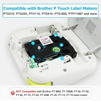 Anycolor Compatible With Brother Tz Tape 12Mm 0.47 Laminated White Tape Tze-231 Tz231 Tze231 Label Maker Tape  Work With P Touch Pt-D210 Ptd-220 Pth110 D600 D400 1880 Label Maker  4-Pack