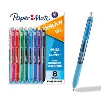 Paper Mate Inkjoy Fine Point Assorted Gel Pens Enjoy Smudgefree Writing With Quick Dry Ink 8 Pack