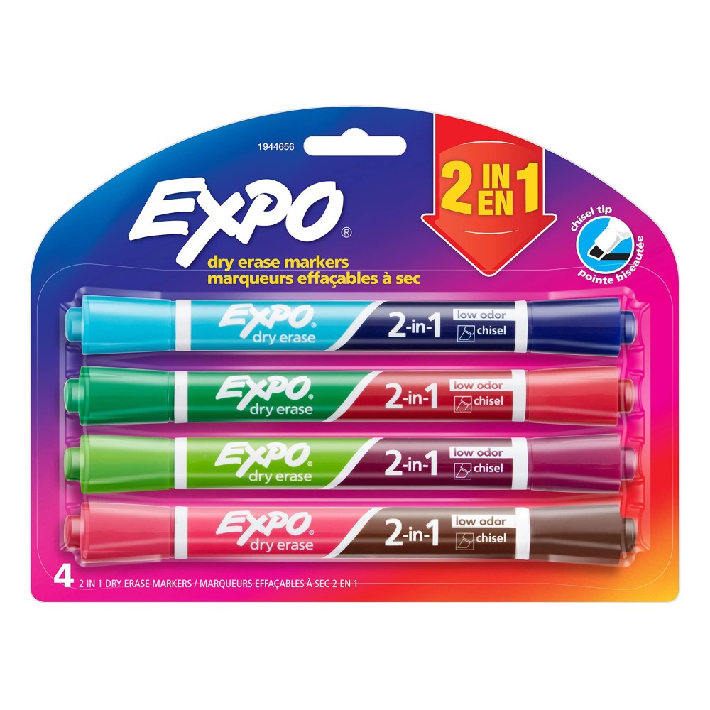 Expo 1944656 2In1 Dry Erase Markers