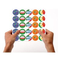 Italian Language Assorted Reward Stickers Merit Labels For Teachers Pack Of 100