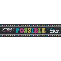 Teacher Created Resources Chalkboard Brights Anything Is Possible Banner