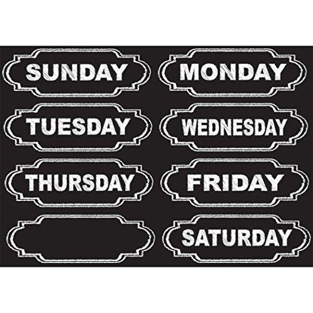 Ashley Productions Chalkboard Days Of The Week Diecut Magnets