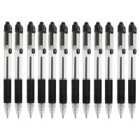 Zebra Zgrip Retractable Ballpoint Pen 10Mm Point Size Black Ink 40 Pack