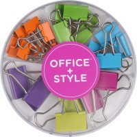 Office Style Colored Binder Clips Assorted Size 26 Pieces Small