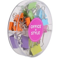 Office Style Colored Binder Clips Assorted Size 26 Pieces Small