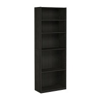 Furinno Jaya Simply Home 5-Shelf Bookcase, 5-Tier, Espresso