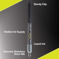 Pilot Varsity Disposable Fountain 6 Pack Combo 3 Black And 3 Blue Pens