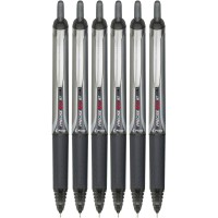 Pilot Precise V5 Rt Retractable Rolling Ball Pens Extra Fine Point Black Ink 6 Pens