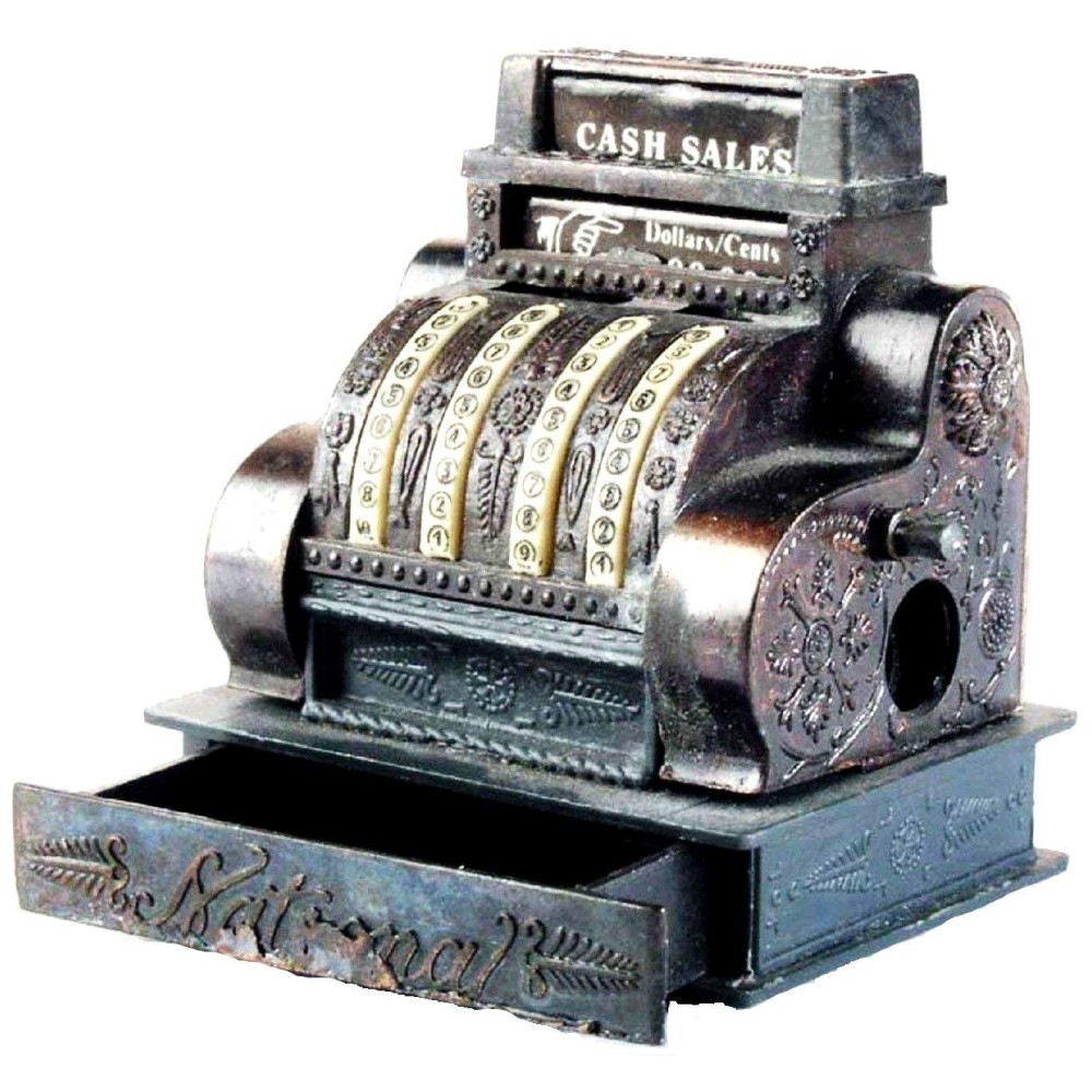 Saddle Mountain Souvenir Old Time Cash Register Die Cast Metal Collectible Pencil Sharpener