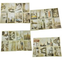 Yueton 32 Pcs 1 Set Retro Old Travel Postcards Vintage Landscape Photo Picture Poster Post Cards For Collecting