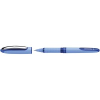 Schneider One Hybrid N Rollerball Pen 05 Mm Hybrid Needle Tip Light Blue Barrel Blue Ink Box Of 10 Pens 183503