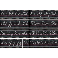 Teacher Created Resources Chalkboard Brights Cursive Writing Bulletin Board Set Tcr5858