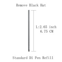 Mengran 275 Mini Ballpoint Pen Refills Standard D1 Pen Refill Remove Black Cap Black Ink Pen Refills Compatible With Swa