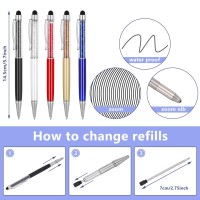 Mengran 275 Mini Ballpoint Pen Refills Standard D1 Pen Refill Remove Black Cap Black Ink Pen Refills Compatible With Swa