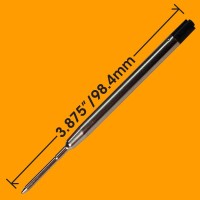 Jaymo Replacement For Parker 1950369 And Bastion Measures 3875 In 98 Mm Long G2 Ballpoint Pen Refill 6 Black