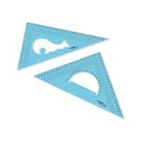 Pack Of 2 Large Transparent Metric Triangle Ruler Set Square 30 Cm 12 Inch 3060 Degree 22 Cm 9 Inch 4590 Degree Ess