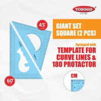 Pack Of 2 Large Transparent Metric Triangle Ruler Set Square 30 Cm 12 Inch 3060 Degree 22 Cm 9 Inch 4590 Degree Ess