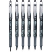 Pilot P700 Rollerball Stick Gel Pen Black Ink Fine 07 Mm 6 Pens