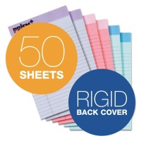 Tops 63016 Paper Pad Jr Legal Ruled 50 Sheets 5Inch X8Inch 6Pk Ast Pastel