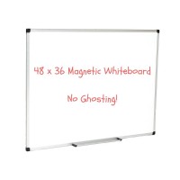 Magnetic White Board 36X48 Premium Dry Erase Verticalhorizontal Mount Whiteboard Wmarker Tray