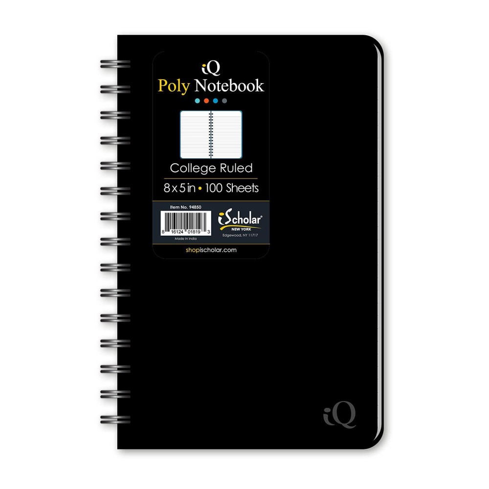 Ischolar Double Wire Poly Memo Book 8 X 5 Side Open Color Will Vary 94850