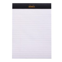 Rhodia 12 Notepad 338 X 434 Lined Orange And Black Pack Of 2