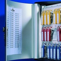 Durable Wall Mounted Secure Key Cabinet With Combination Lock Holds 54 Key Tags 11 X 1134 X 458 Inches Brushed Aluminum