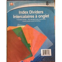 8 Heavy Duty Index Dividers For 3 Ring Binder With Inserts