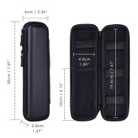 Kuuqa Black Pencil Case Eva Hard Shell Pen Case Holder For Executive Fountain And Stylus Touch Pen