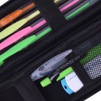 Kuuqa Black Pencil Case Eva Hard Shell Pen Case Holder For Executive Fountain And Stylus Touch Pen