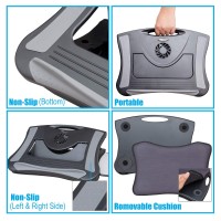 Max Smart Laptop Lap Pad Laptop Stand With Attached Mouse Pad Cushion And Usb Cooling Fan Nonslip Heat Shield Tablet Computer