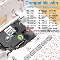 Labelife Tze-231 Label Tape Replace For Brother P Touch Label Tape Tze Tz Tape 12Mm 0.47 Laminated White Tze231 Work With Brother Pt-D210 Pt-D220 Pt-H100 Pt-D400Ad Pt-D600 Ptd610Bt Label Maker  2-Pack