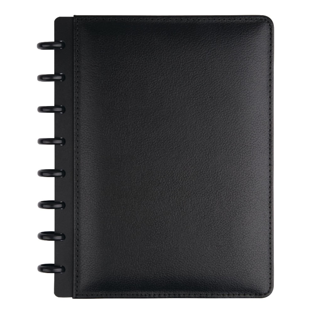 Tul Custom Notetaking System Discbound Notebook Junior Size Leather Cover Black