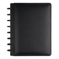 Tul Custom Notetaking System Discbound Notebook Junior Size Leather Cover Black